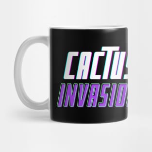 Cactus Invasion Text Blck Mug